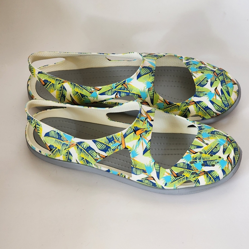 Crocs Volt Green Swiftwater Wave Tropical Sandals… - image 7